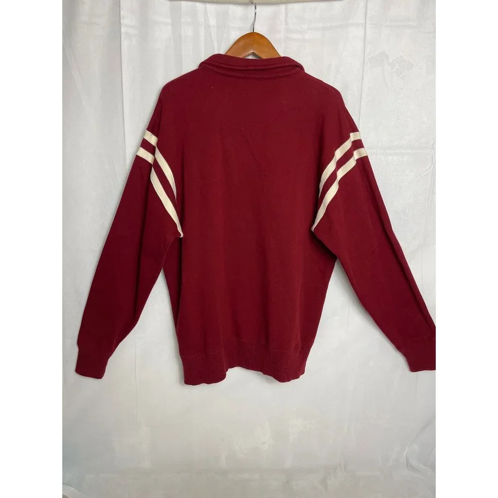 Vintage Polo Ralph Lauren Sweatshirt XL Red Crimson Varsity Track Embroidered - Picture 5 of 8